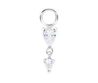Dangling CZ Silver Charms CH-375